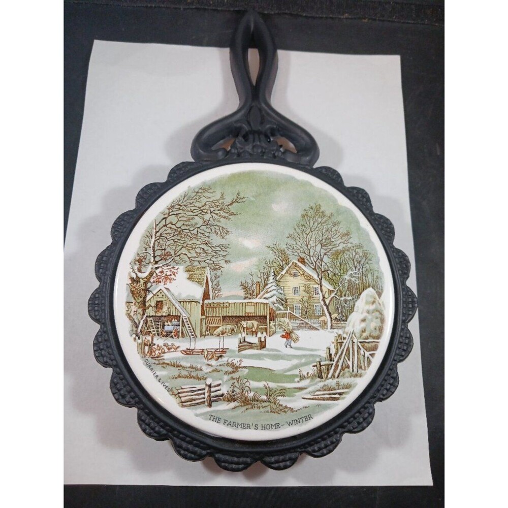 Vintage 1970’s Winter Scene Decorative Wall Plate